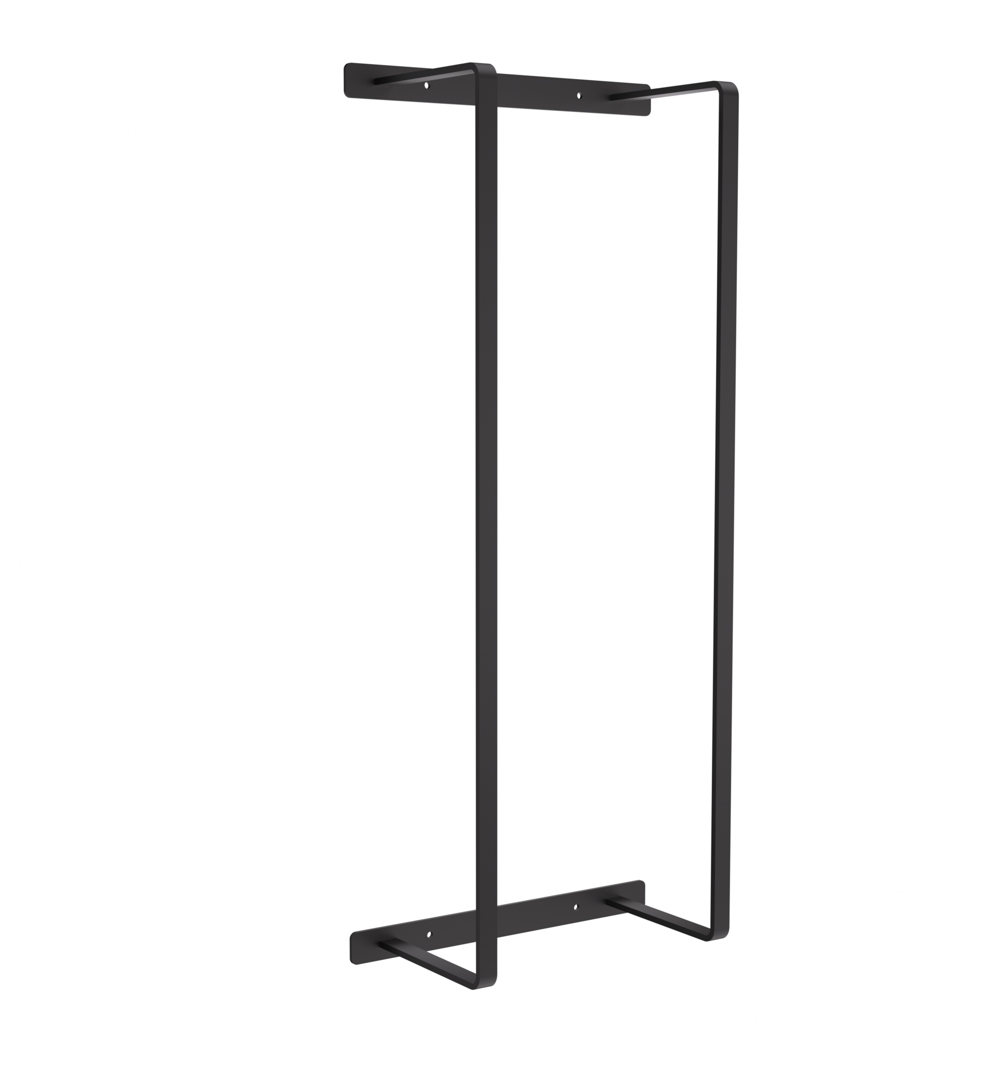 CR92525-MB.jpg PORTE-SERVIETTES - VERTICALE - 67X28X14 CM - NOIR MAT - Image 1