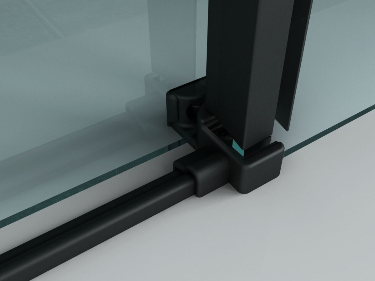 Aloni Douchecabine Met Schuifdeur En Zijpaneel - Anti-Kalkbehandeling - Omkeerbaar - 8mm Veiligheidsglas - 90x140x195 Cm - Mat Zwart - Helder Glas - Afbeelding 3