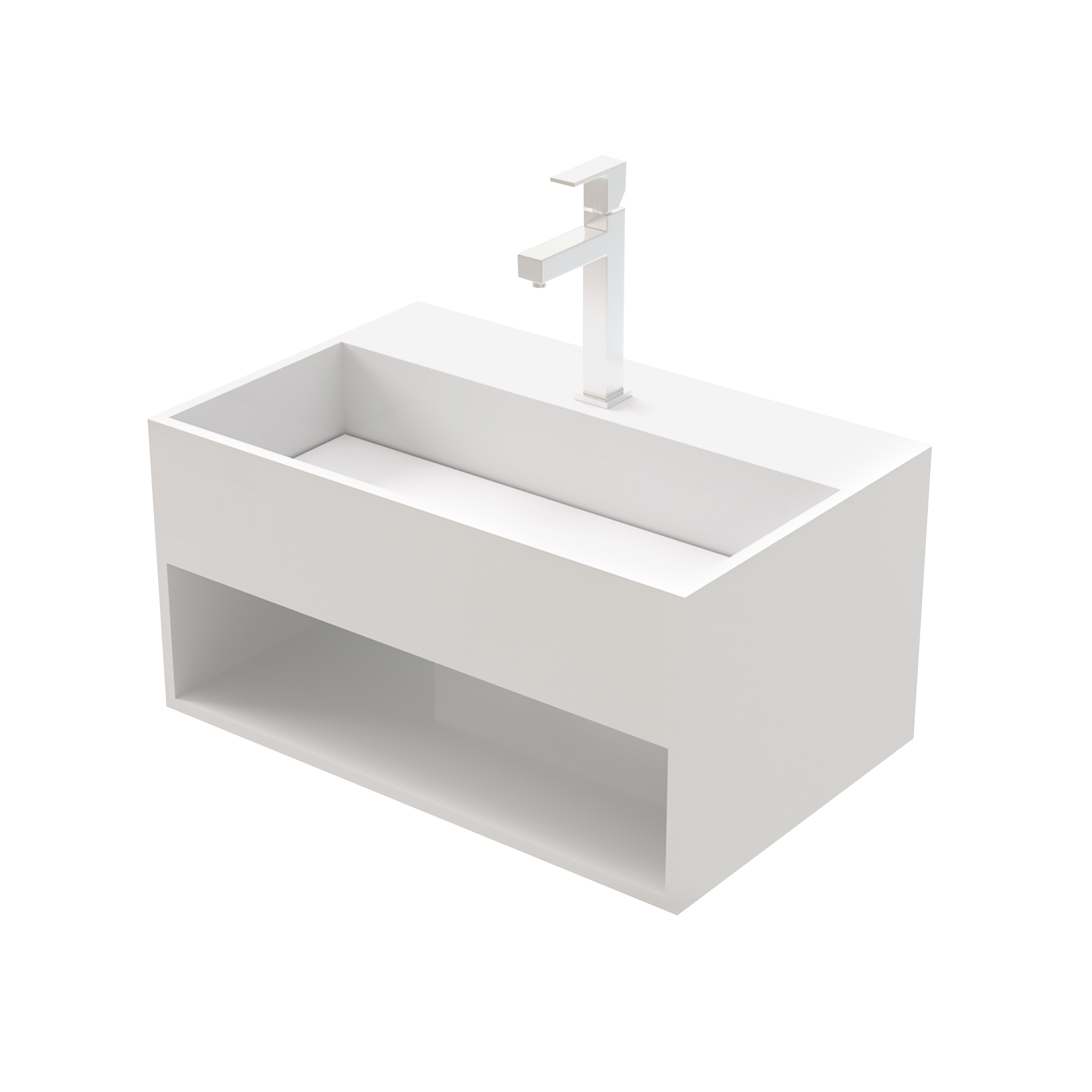 DR5032.jpg SOLID SURFACE VASQUE CANIVEAU (50X32,4X25CM) - BLANC MAT - Image 1