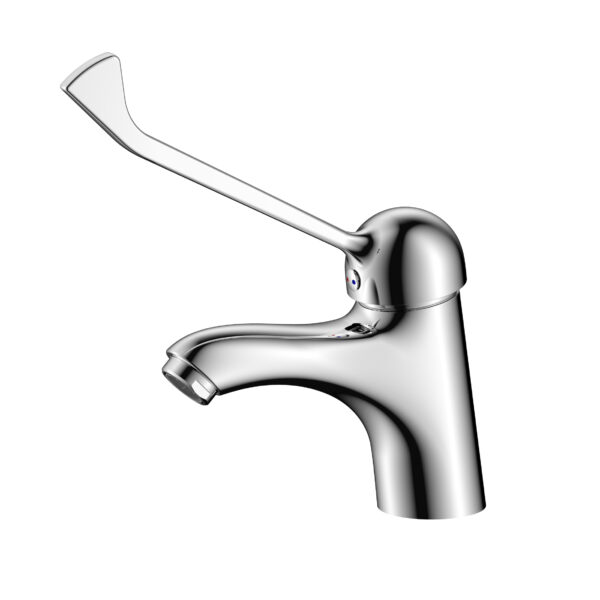 Aloni Solena Basin Mixer For People With Reduced Mobility – Long Handle – Chrome