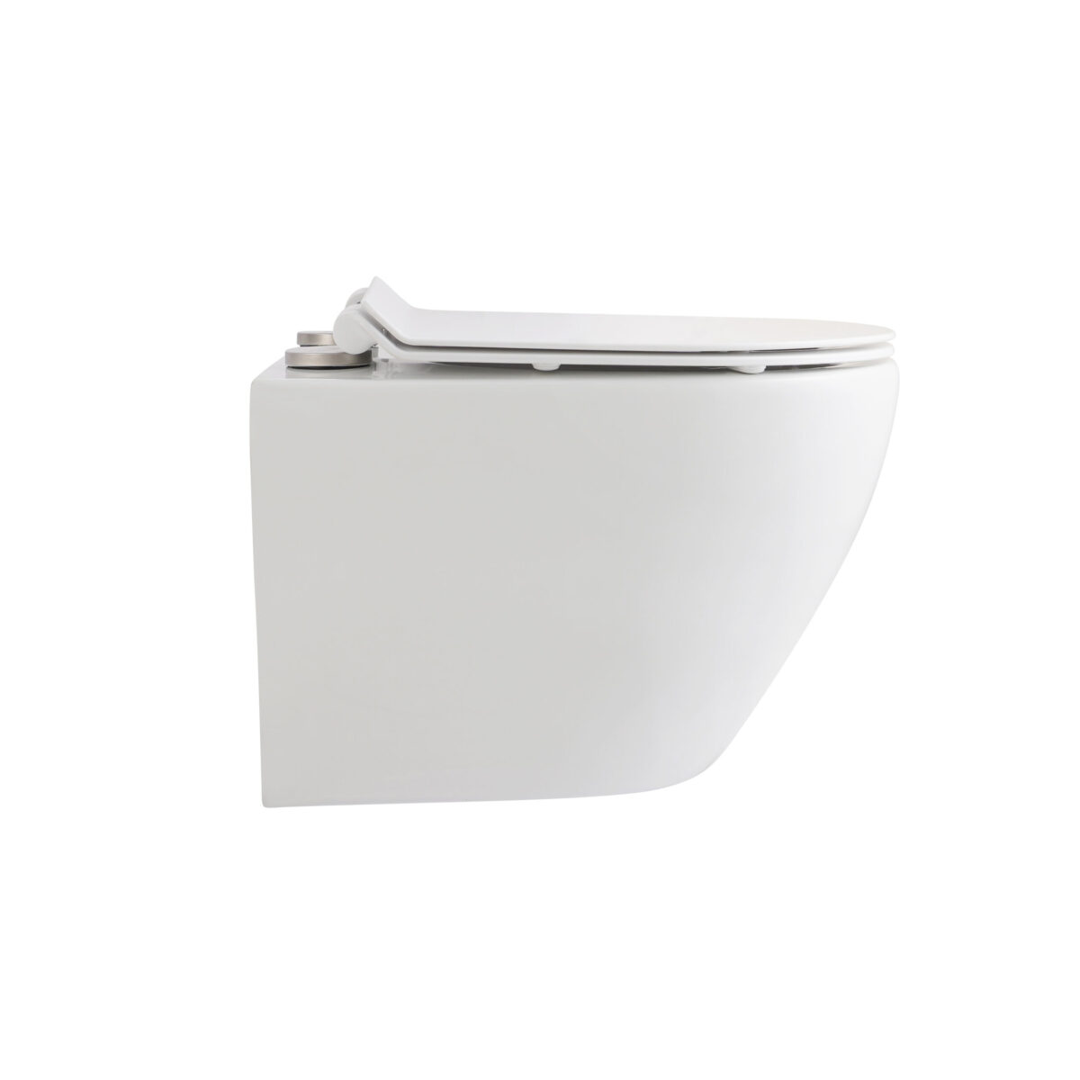 ALONI ECO WC SUSPENDU – SANS BRIDE – AVEC ABATTANT – DUROPLAST – SOFT CLOSE – QUICK RELEASE – COMPACT 39 CM – 36X36X49 CM – BLANC BRILLANT - Image 2