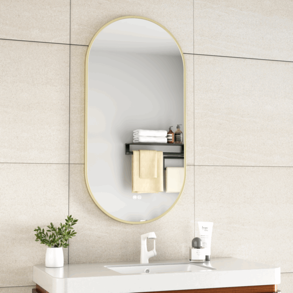 Erfu Mirror Led Anti Fog W50xh100cm Gold