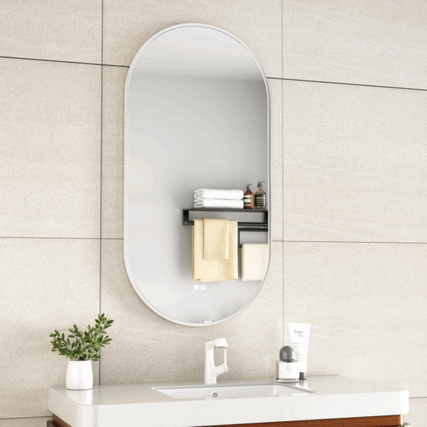 Erfu Mirror Led Anti Fog W50xh100cm Stainless Steel