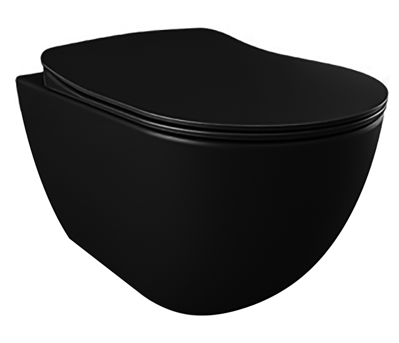 FE320-00SM00E-0005.jpg WC SUSPENDU DESIGN NOIR MAT, AVEC HYGIÈNE (BIDET) INOX - Image 1