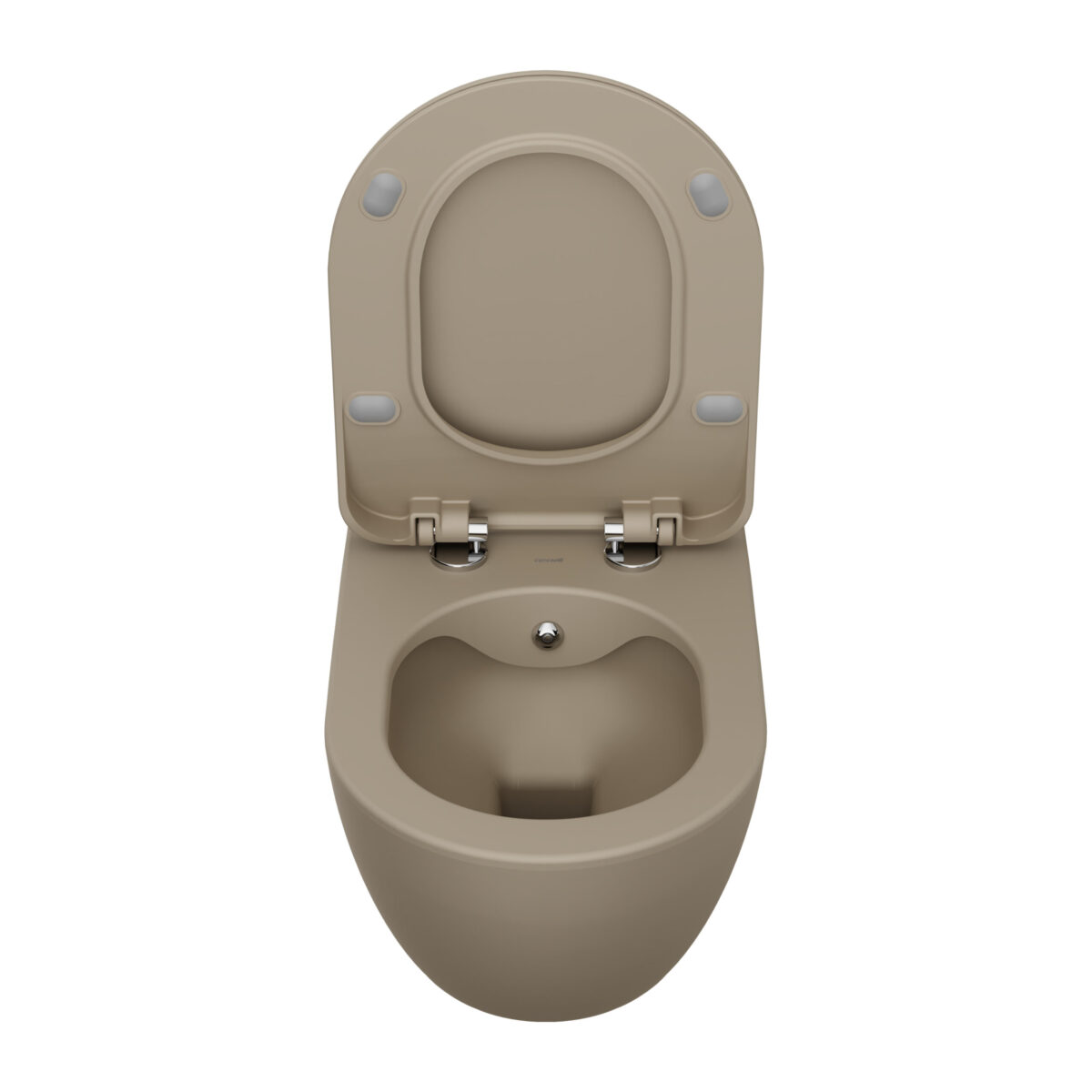 Wc Suspendu Rimoff Avec Hygiène (Bidet) Inox - Mat Cappuccino – Image 2