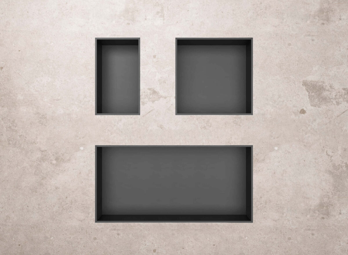 Aloni Niche Encastrée (300x300x100mm) - Gunmetal – Image 3