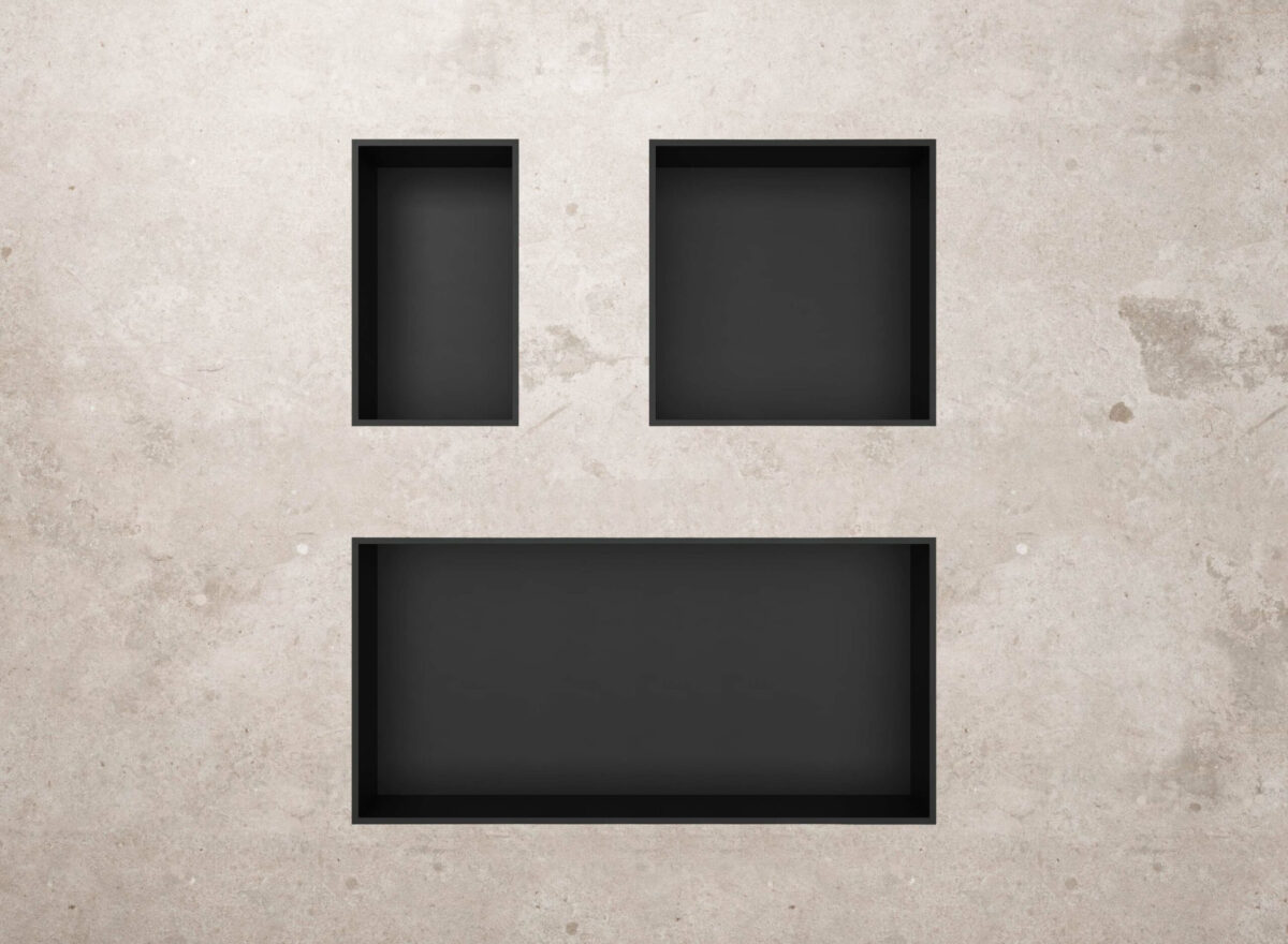 Aloni Inbouwnis (300x600x100mm) - Mat Zwart - Afbeelding 3