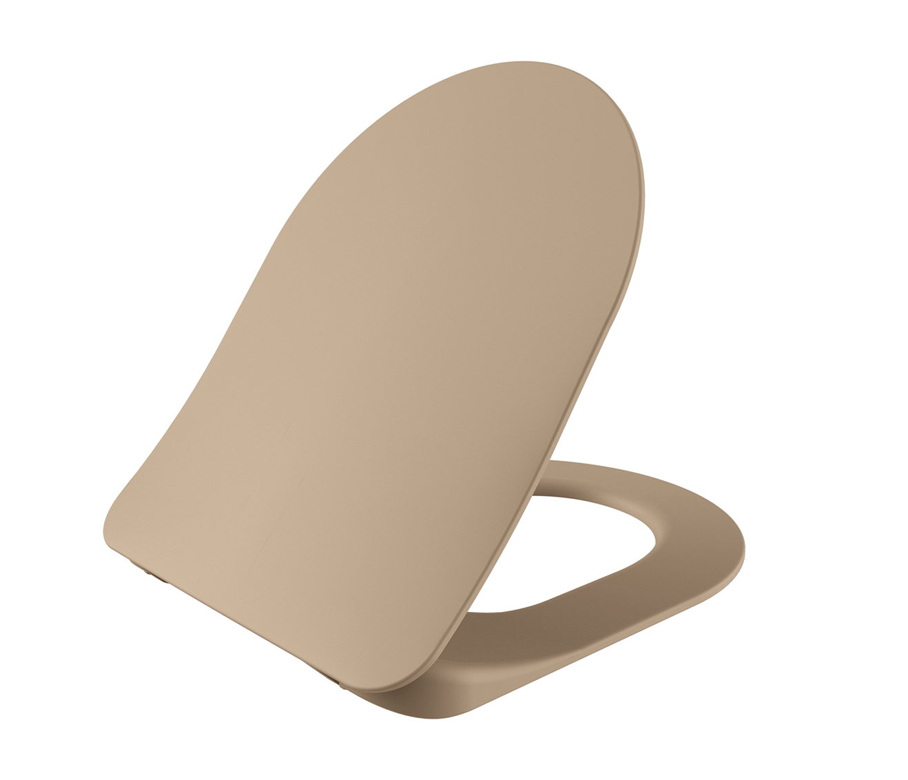 KC0903.01.0800E.jpg CREAVIT DUCK ABATTANT WC - MODÈLE D - DESIGN FIN - FREIN DE CHUTE - DÉCLIPSABLE - DUROPLAST - CHARNIÈRES EN INOX - CAPPUCCINO MAT - Image 1