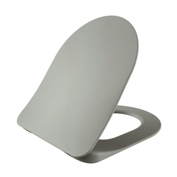 CREAVIT DUCK ABATTANT WC - MODÈLE D - DESIGN FIN - FREIN DE CHUTE - DÉCLIPSABLE - DUROPLAST - CHARNIÈRES EN INOX - GRIS FROID