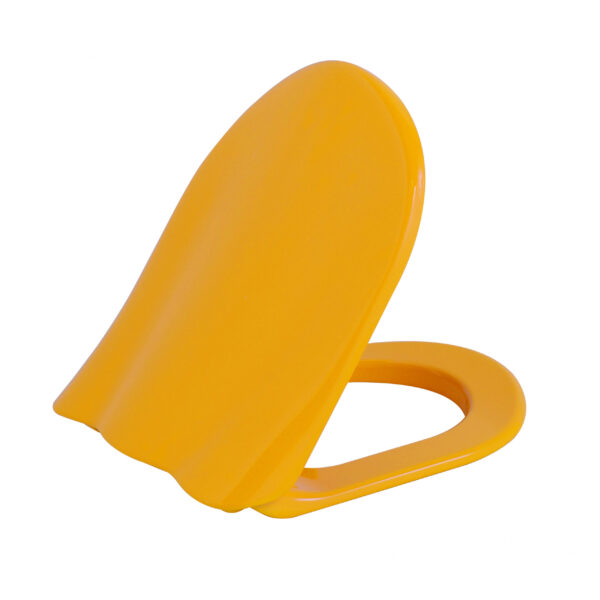 CREAVIT DUCKY ABATTANT WC - FREIN DE CHUTE - DÉCLIPSABLE - DUROPLAST - CHARNIÈRES EN INOX - JAUNE