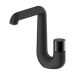 ALONI FLOW MITIGEUR DE LAVABO - BOUTON POUSSOIR - BEC PIVOTABLE - NOIR MAT
