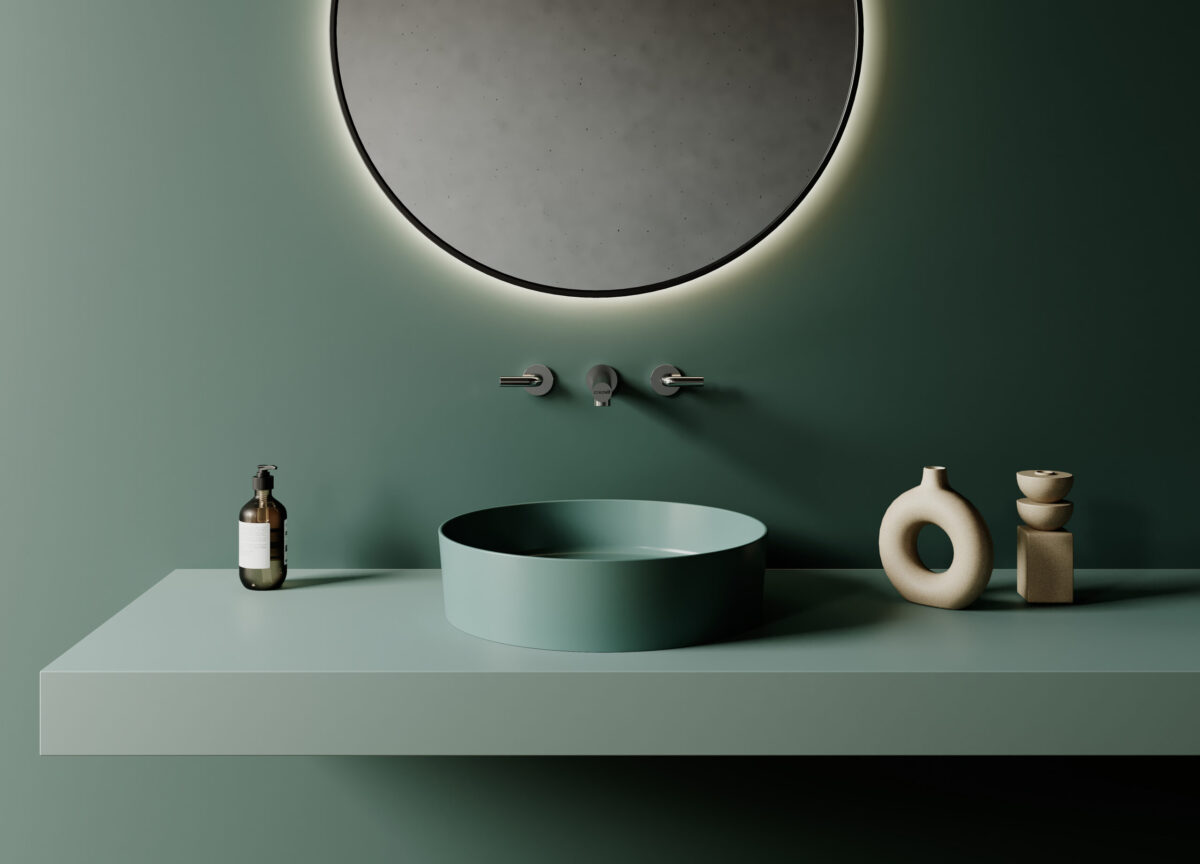 CREAVIT VASQUE À POSER LOOP (45CM) - VERT NIL - Image 2