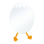 CREAVIT DUCKY MIROIR EN FORME DE PETIT OEUF - JAUNE