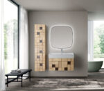 WONDA SQUARE LAVABO - 1 VASQUE -  AVEC TROP-PLEIN - SANS TROU ROBINET - MARBRE COMPOSITE - 80X12X52,5 CM - BLANC MAT - Image 3