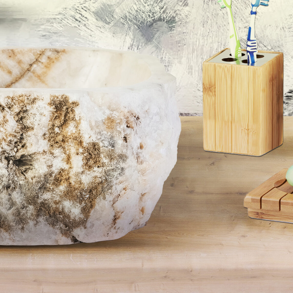 Waskom Natural Sunset Onyx 30-35x15cm - Afbeelding 4