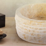 Marmeren Alur Waskom Met Gepolijste Binnenzijde - Crème 40x15cm - Afbeelding 4