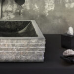 VASQUE CARRÉ ALUR EN FORME DE TUBE - NOIR 40X40X15CM - Image 4