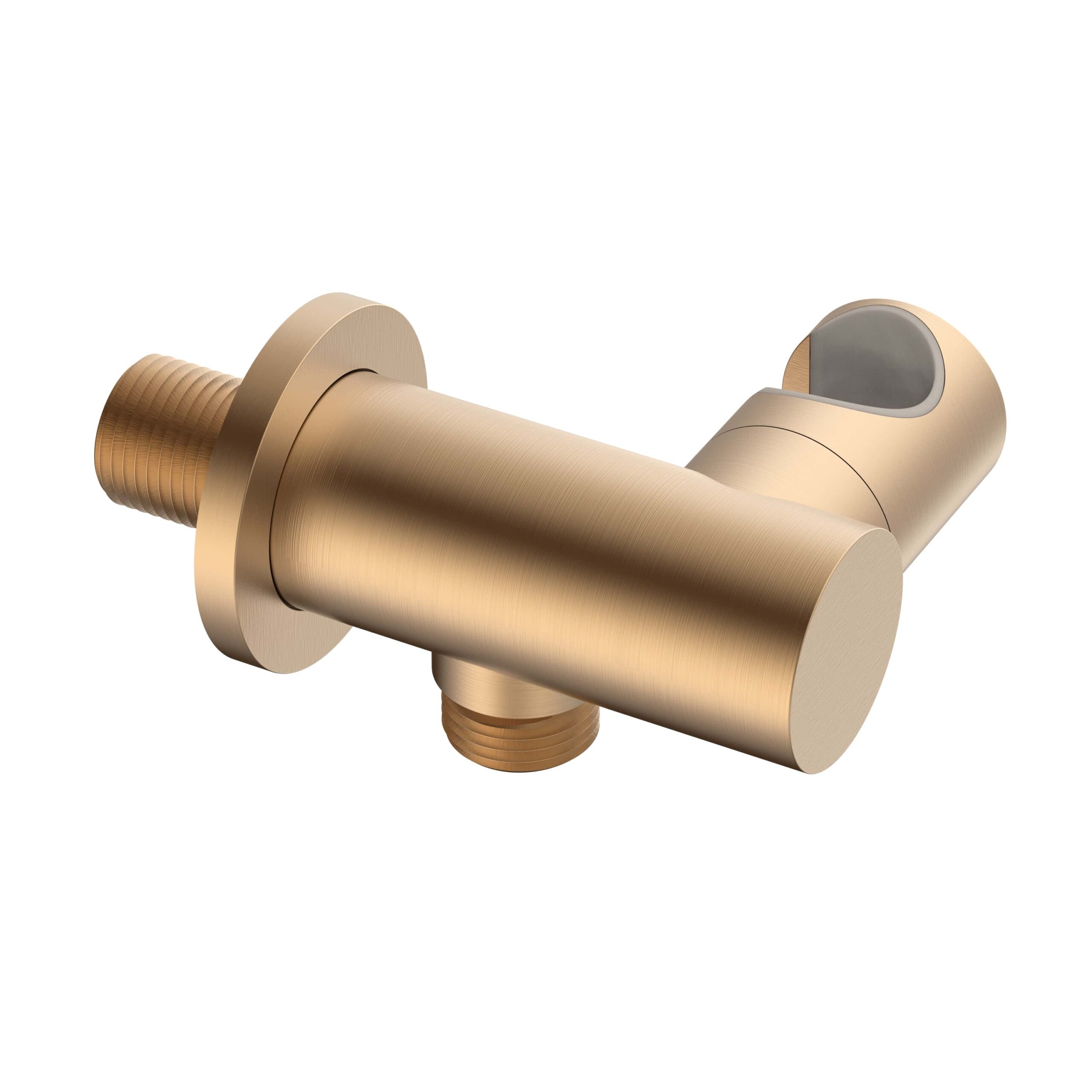 PRM0155-BB.jpg UNIFORMA COUDE DE RACCORDEMENT AVEC ARIVÉE D'EAU ET SUPPORT DE DOUCHETTE – INCLINABLE – BRUN BRONZÉ (PVD) - Image 1