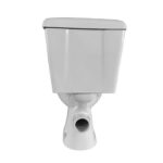 Aloni Pro Close-Gekoppeld Toilet - Vloerstaand - P-Trap - Wandaansluiting - Met Cistern - Met Spoelmechanisme - Dubbele Flush - Met Zitje - Soft-Close - 38x72x67 Cm - Glanzend Wit - Afbeelding 4