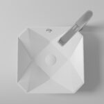 Creavit Ruby Rb040 Waskom - Opbouw - Keramiek - Zonder Overloop - Zonder Kraangat - 40x8,5x40 Cm - Glanzend Wit - Afbeelding 3