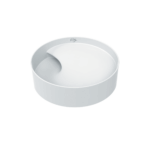 CREAVIT RUBY RB141 VASQUE – À POSER – CÉRAMIQUE – SANS TROP-PLEIN – SANS TROU DE ROBINET – 40X11X40 CM – BLANC BRILLANT