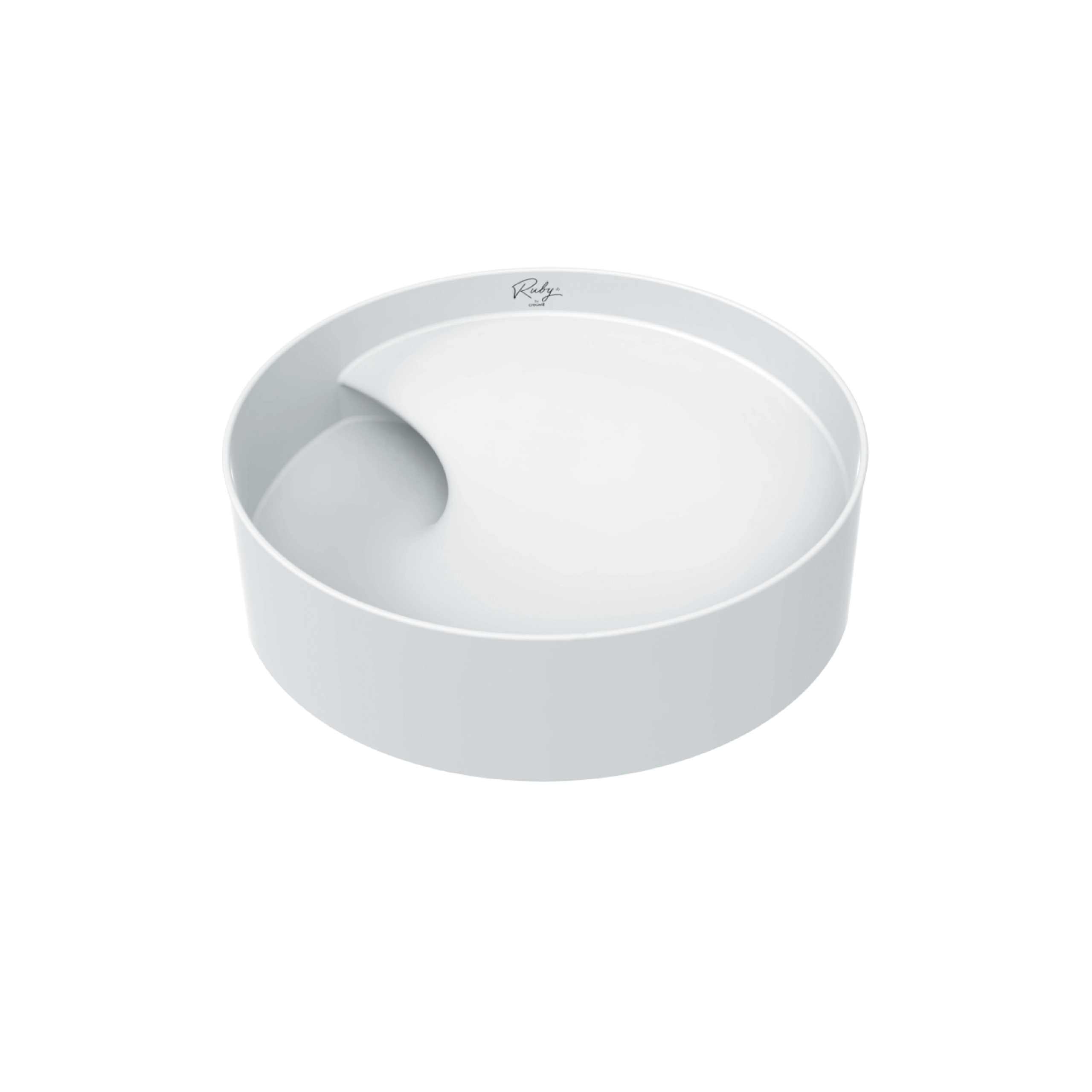 RB141-00CB42E-00002028129.png CREAVIT RUBY RB141 VASQUE – À POSER – CÉRAMIQUE – SANS TROP-PLEIN – SANS TROU DE ROBINET – 40X11X40 CM – BLANC BRILLANT - Image 1