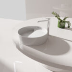 CREAVIT RUBY RB141 VASQUE – À POSER – CÉRAMIQUE – SANS TROP-PLEIN – SANS TROU DE ROBINET – 40X11X40 CM – BLANC BRILLANT - Image 4