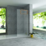 NICHE DE SURFACE POUR PAROI DE DOUCHE - 4 CROCHETS À SERVIETTES - ALUMINIUM - 60X30X8 CM - CUIVRE BROSSÉ - Image 2