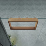 NICHE DE SURFACE POUR PAROI DE DOUCHE - 4 CROCHETS À SERVIETTES - ALUMINIUM - 60X30X8 CM - CUIVRE BROSSÉ - Image 3