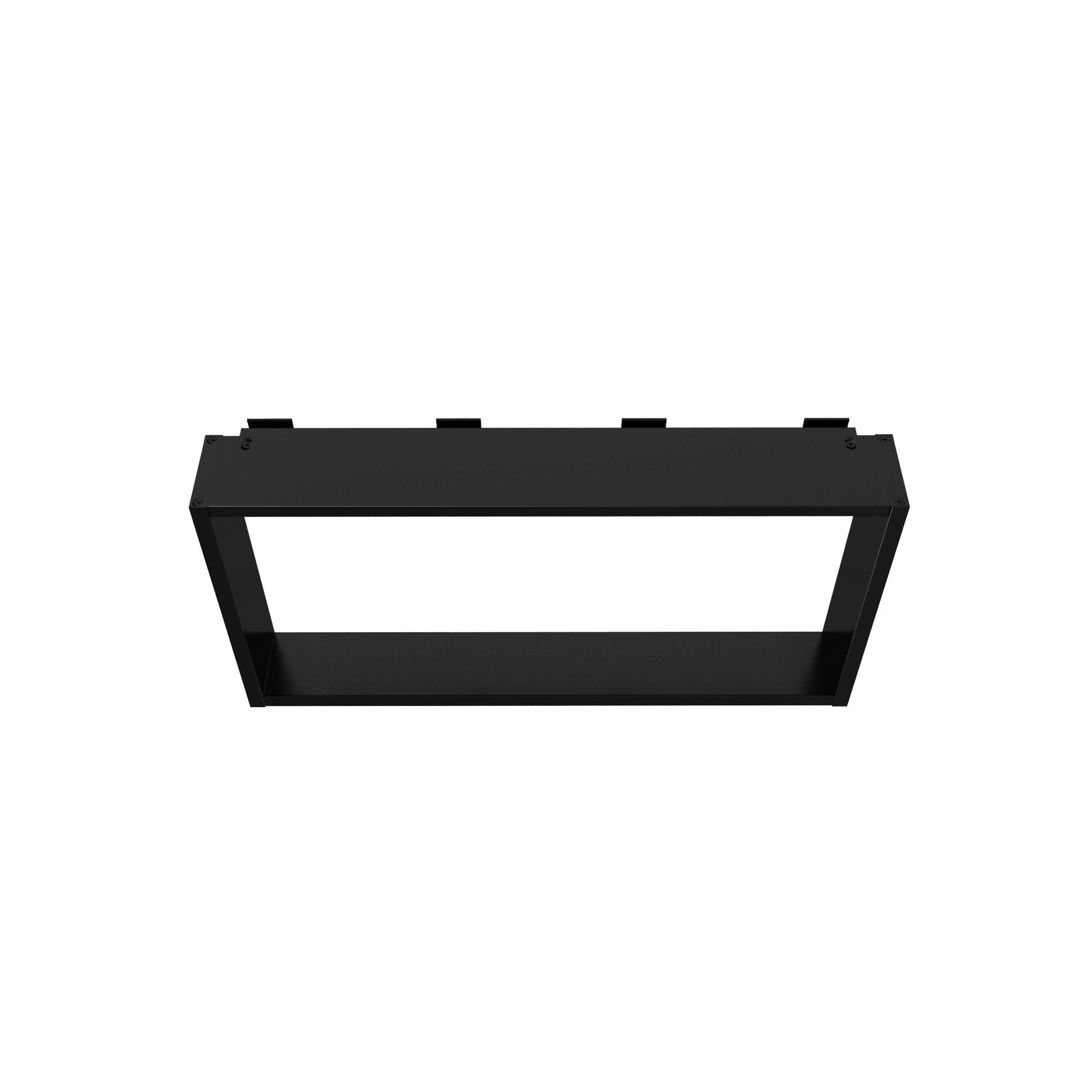 SHF-060MB.jpg NICHE DE SURFACE POUR PAROI DE DOUCHE - 4 CROCHETS À SERVIETTES - ALUMINIUM - 60X30X8 CM - NOIR MAT - Image 1