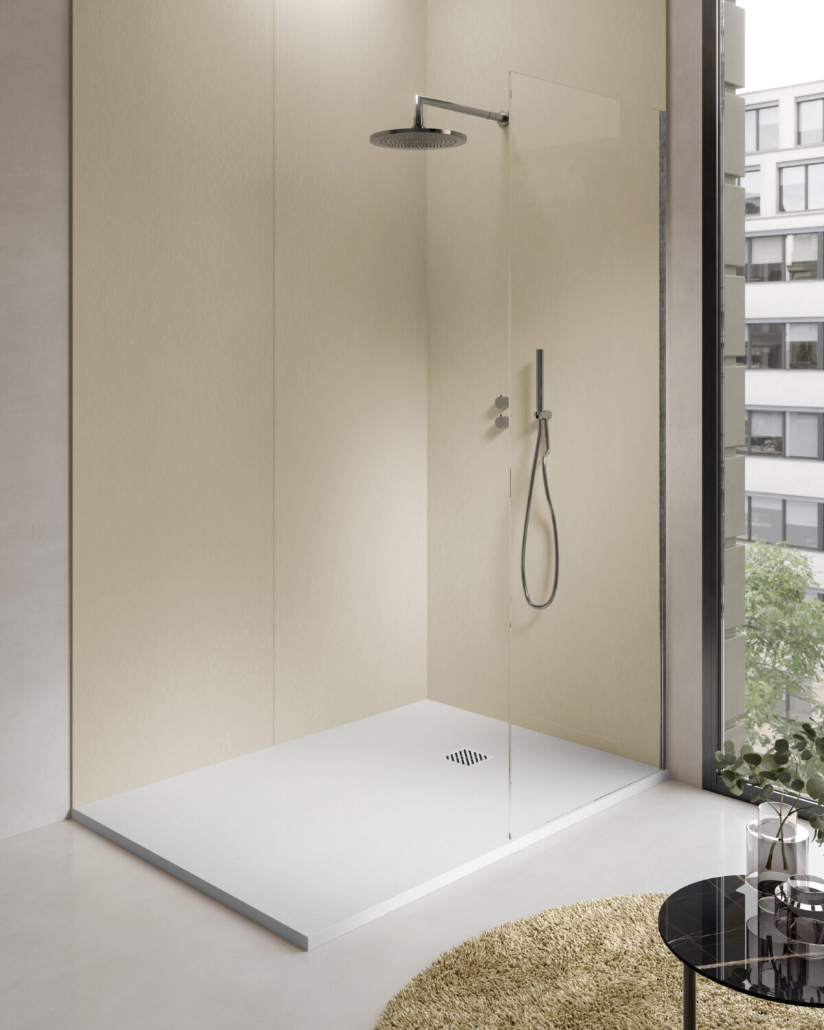 ALONI MADISON RECEVEUR DE DOUCHE - COMPOSITE - 160X90X3CM - BLANC MAT - Image 4