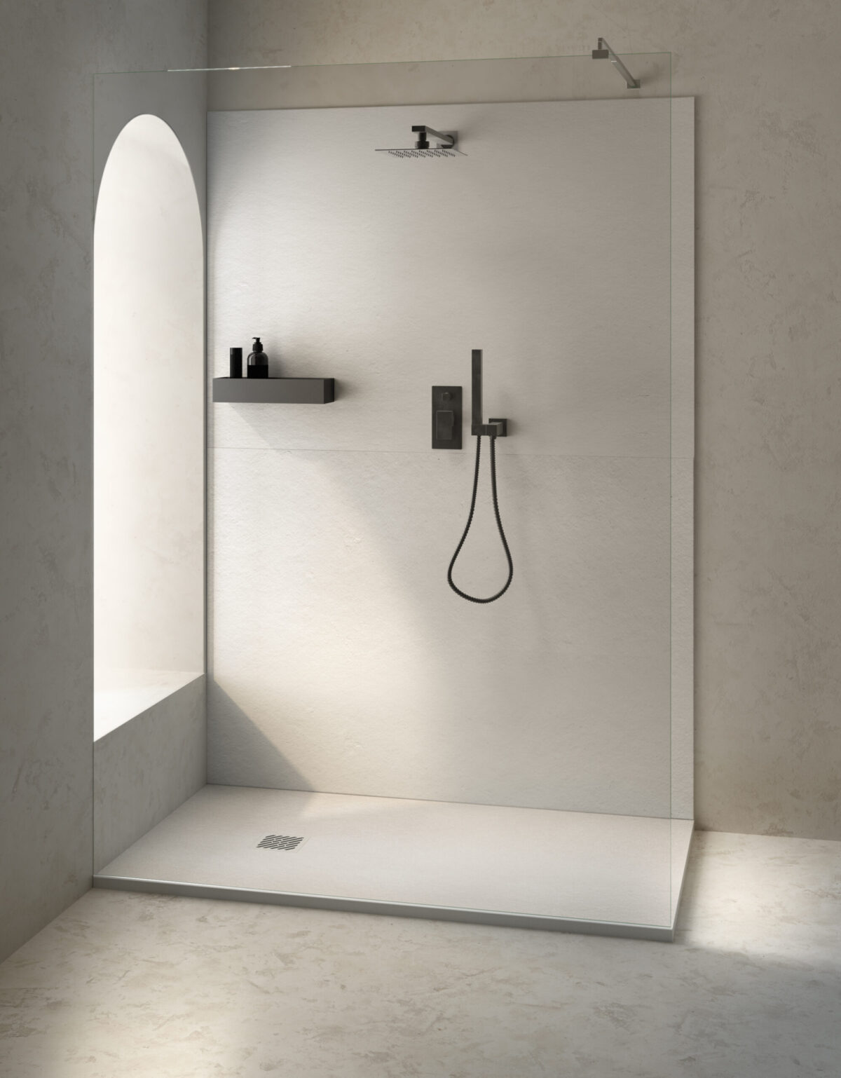 ALONI MADISON RECEVEUR DE DOUCHE - COMPOSITE - 180X90X3CM - BLANC MAT - Image 2