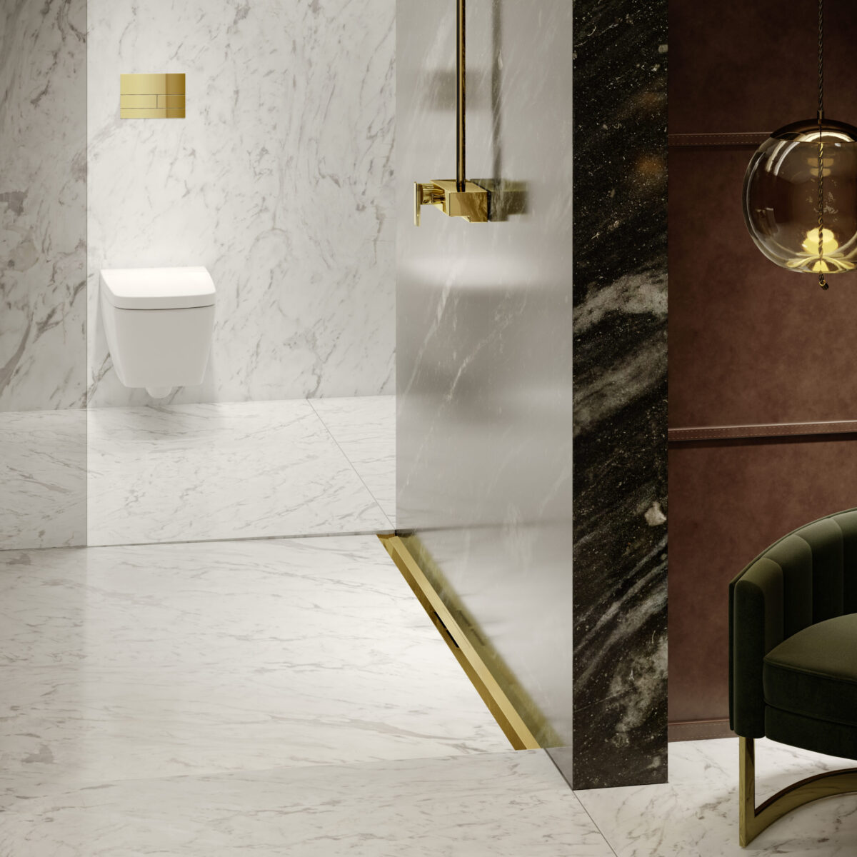 Panneau De Commande Carré Tece - Or – Image 3