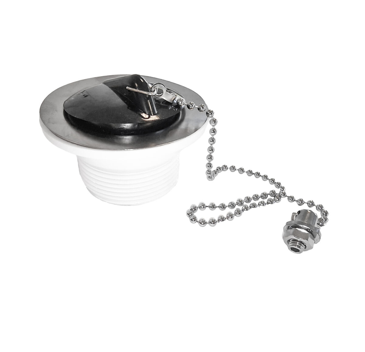 Utility Spoelkast Met Bumper - Met Afvoerplug En Ketting - Plaatstaal - 37x50,5x33cm - Glanzend Wit - Afbeelding 3