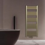 Radiateur Sèche-Serviettes Belrad - Connexion Gauche-Droite/Centre - 414 Watts - 1200x600cm - Goud Brossé – Image 2