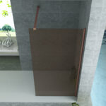 ALONI PAROI DE DOUCHE  CHAMPAGNE AVEC PROFIL CUIVRE  8MM (140X200CM) - Image 2