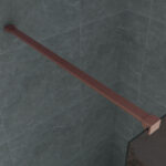 ALONI PAROI DE DOUCHE CHAMPAGNE AVEC PROFIL CUIVRE 8MM (90X200CM) - Image 2