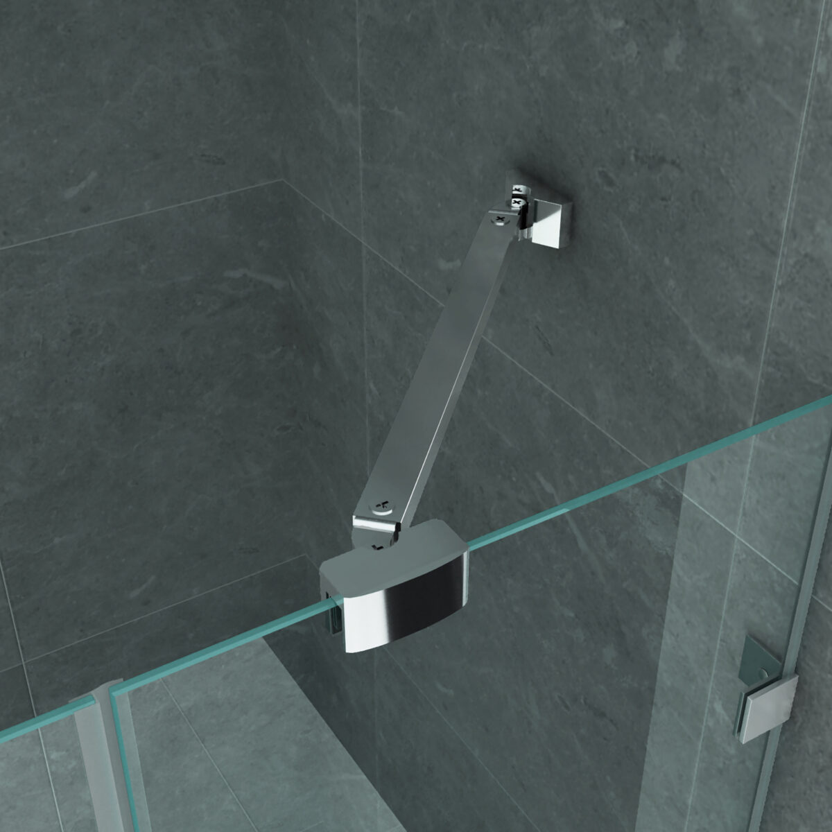 Aloni Douchecabine Met Scharnierendeur, Vast Paneel En Zijpaneel - Met Anti-Kalkbehandeling - Omkeerbaar - 8mm Veiligheidsglas - 80x120x195 Cm - Chroom - Helder Glas - Afbeelding 4