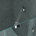 Aloni Douchecabine Met Scharnierendeur, Vast Paneel En Zijpaneel - Met Anti-Kalkbehandeling - Omkeerbaar - 8mm Veiligheidsglas - 80x120x195 Cm - Chroom - Helder Glas - Afbeelding 4