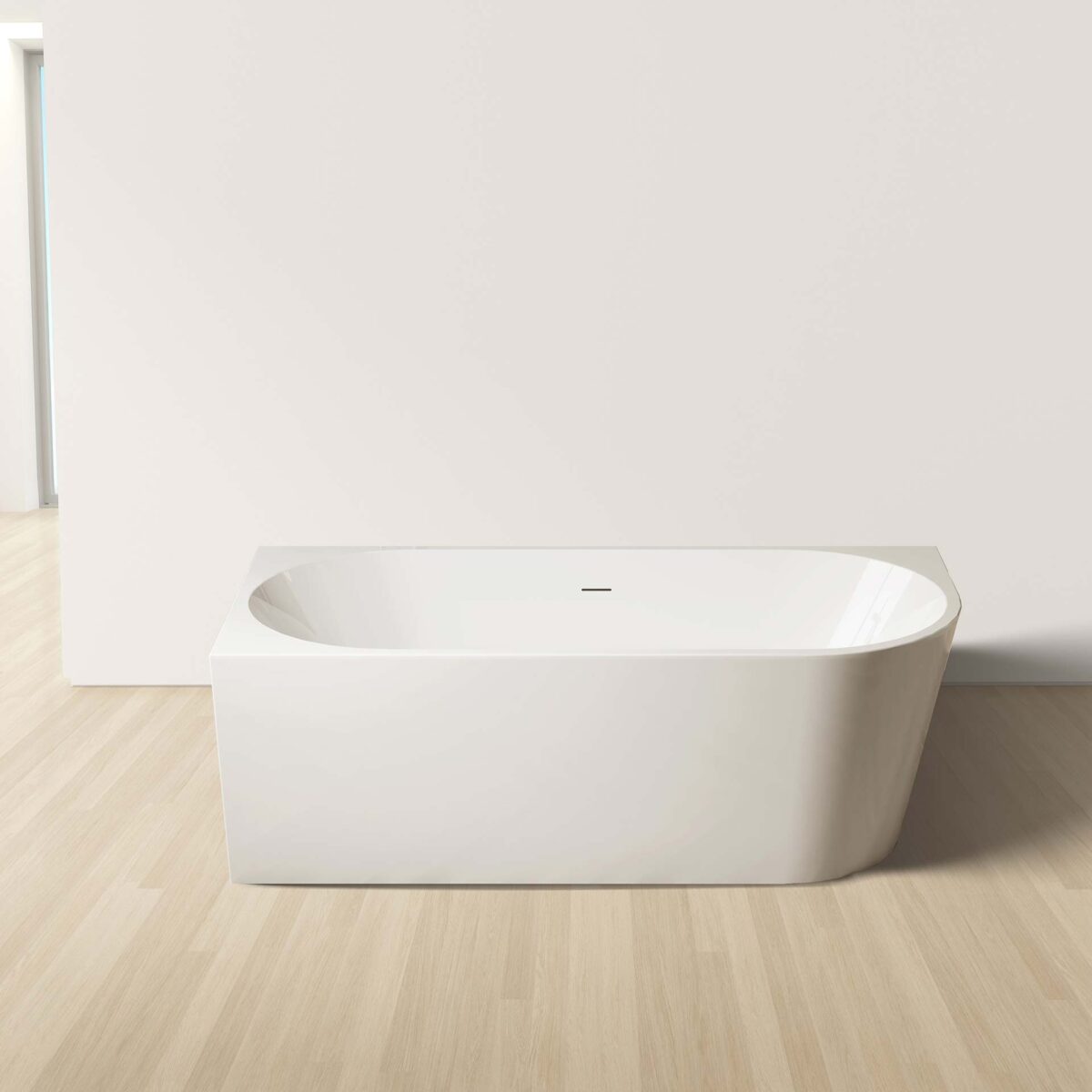 Aloni Baignoire D'angle - Gauche - Avec Set D'evacuation Et Bonde Clic-Clac - Acrylique - 180x80x58 Cm - Blanc Brillant - Afbeelding 3