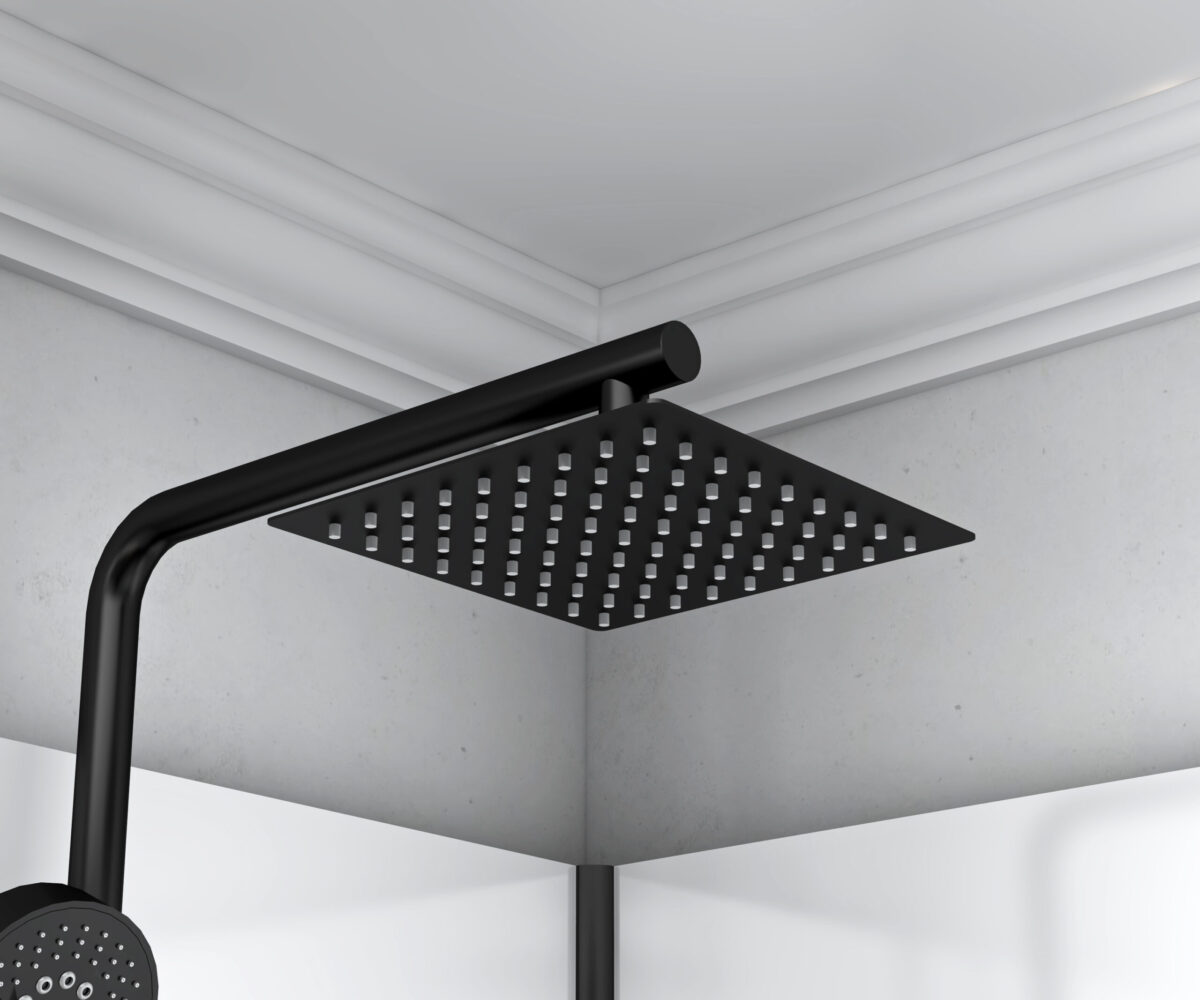 MARANI CABINE DE DOUCHE COMPLÈTE AVEC PORTE COULISSANTE - RÉVERSIBLE - 110X225X80 CM - NOIR MAT - VERRE FUMÉ GRIS - Image 8