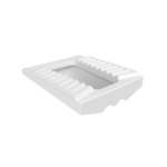 CREAVIT WC SQUAT - WC AU SOL - BORD FERMÉ - 48,5X20X58,5 CM - BLANC BRILLANT