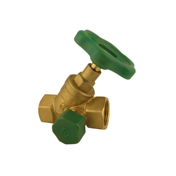 Schuine Afsluitklep Met Afvoer 1"