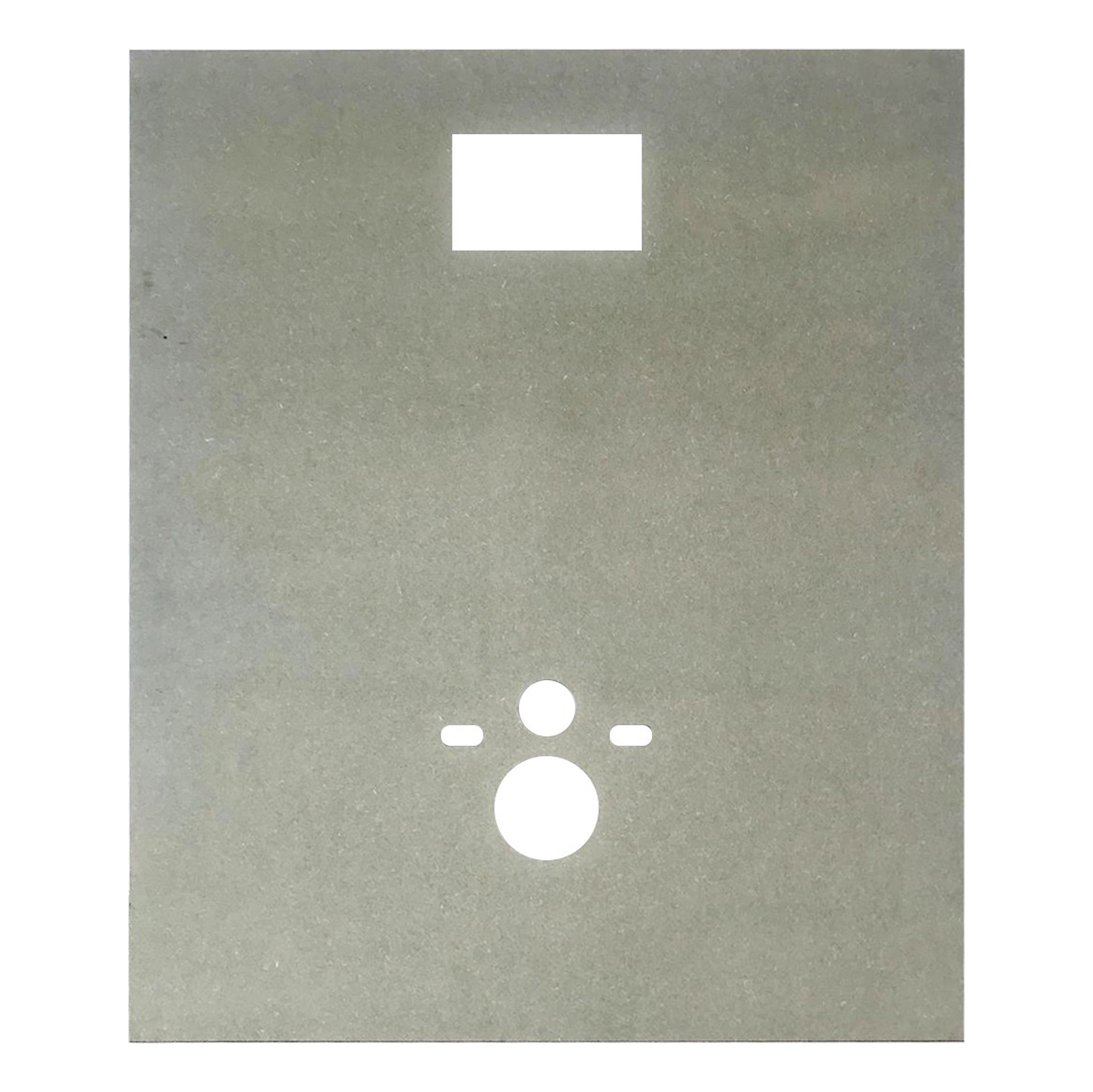 Aloni Panneau Résistant À L'eau Pour Wc Suspendu - Mdf - Préperforé - Compatible Avec Réservoirs Encastrés Geberit - 122x100x1,5 Cm