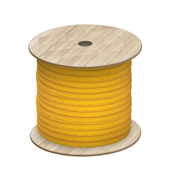 Inox Dn25x100m Tuyau Plt Ondule En Rouleau Gaine Jaune