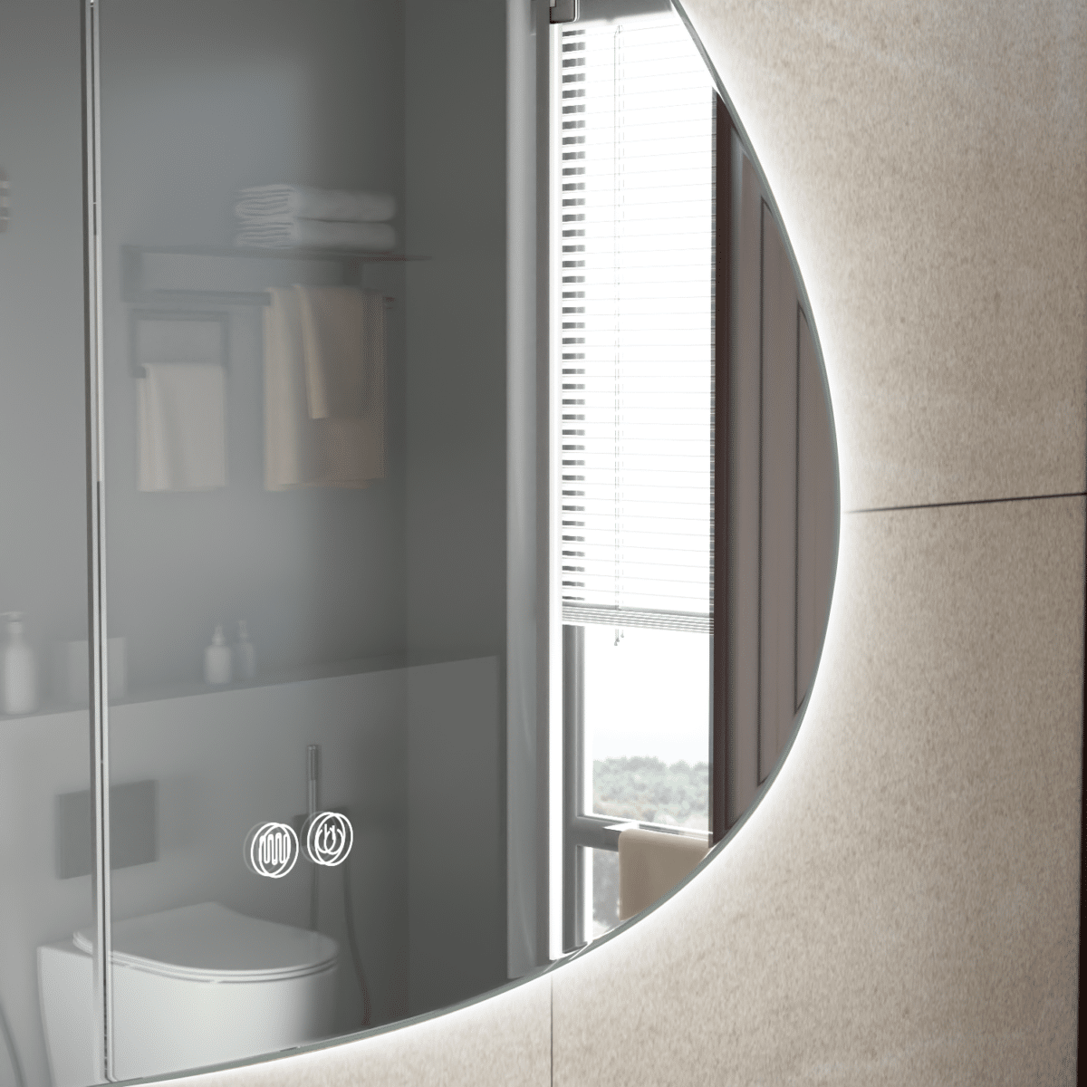 Erfu Miroir Led Anti Brouillard 80x60cm – Image 3