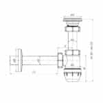 Aloni Beker Sifon Met Crepine Ø32mm Wit - Afbeelding 2