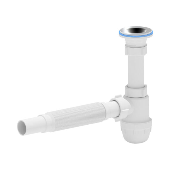 Aloni Flexible Cup Siphon With Crepine Ø32cm White