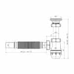 Aloni Flexible Cup Siphon With Crepine Ø32cm White - Image 2