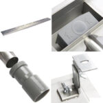 Coffre De Douche Aloni En Acier Inoxydable Complet 90cm – Image 4